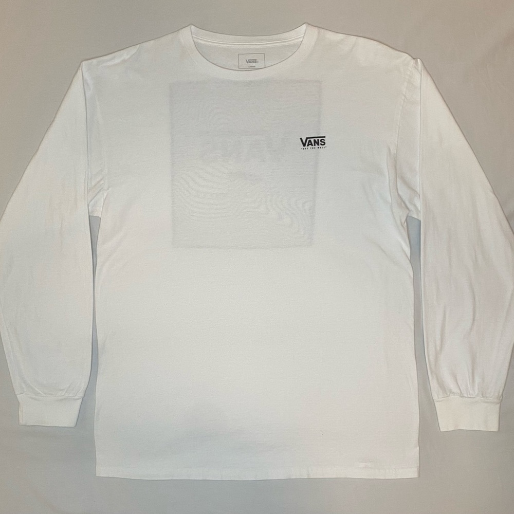 Vans White Long Sleeve Shirt   Size L